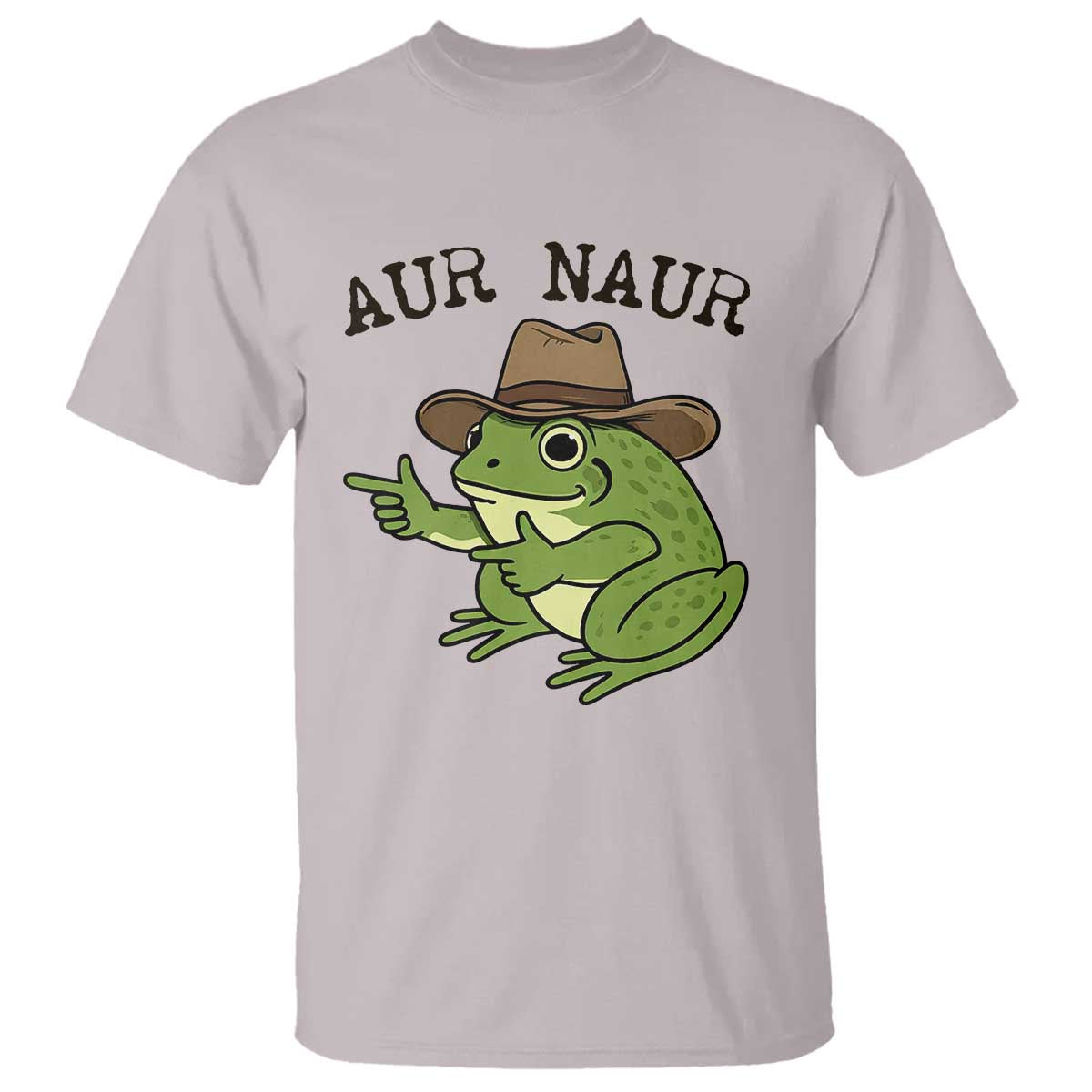 AUR Naur Cowboy Frog Meme T Shirt Funny Sarcastic Oh No Australian Accent TS14 Ice Gray Print Your Wear