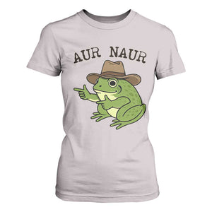 AUR Naur Cowboy Frog Meme T Shirt For Women Funny Sarcastic Oh No Australian Accent TS14 Ice Gray Print Your Wear