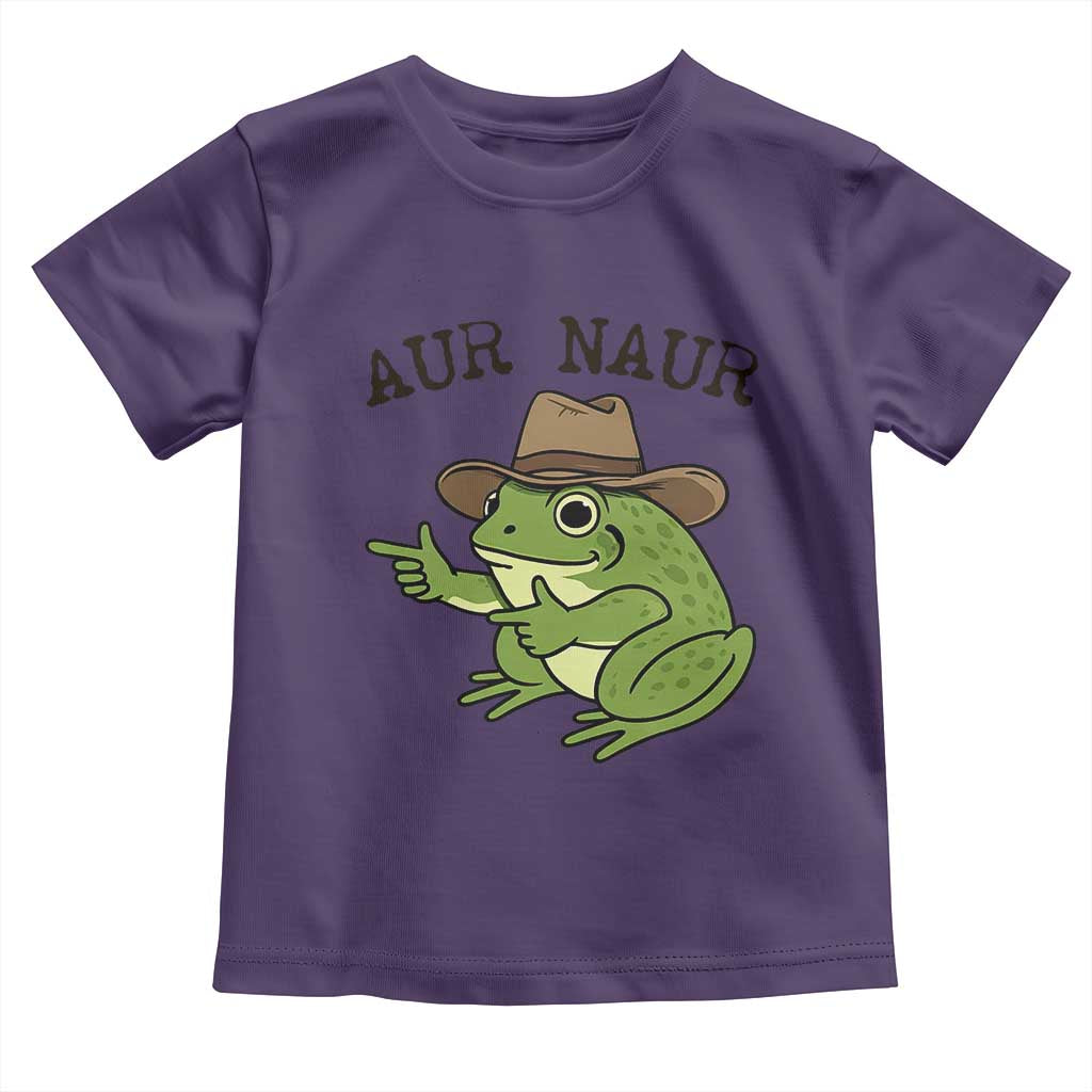 AUR Naur Cowboy Frog Meme Toddler T Shirt Funny Sarcastic Oh No Australian Accent TS14 Purple Print Your Wear
