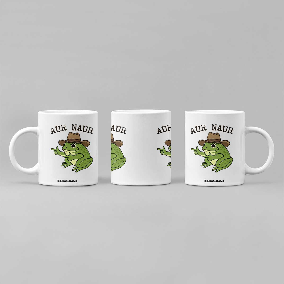 AUR Naur Cowboy Frog Meme Coffee Mug Funny Sarcastic Oh No Australian Accent TS14 Print Your Wear
