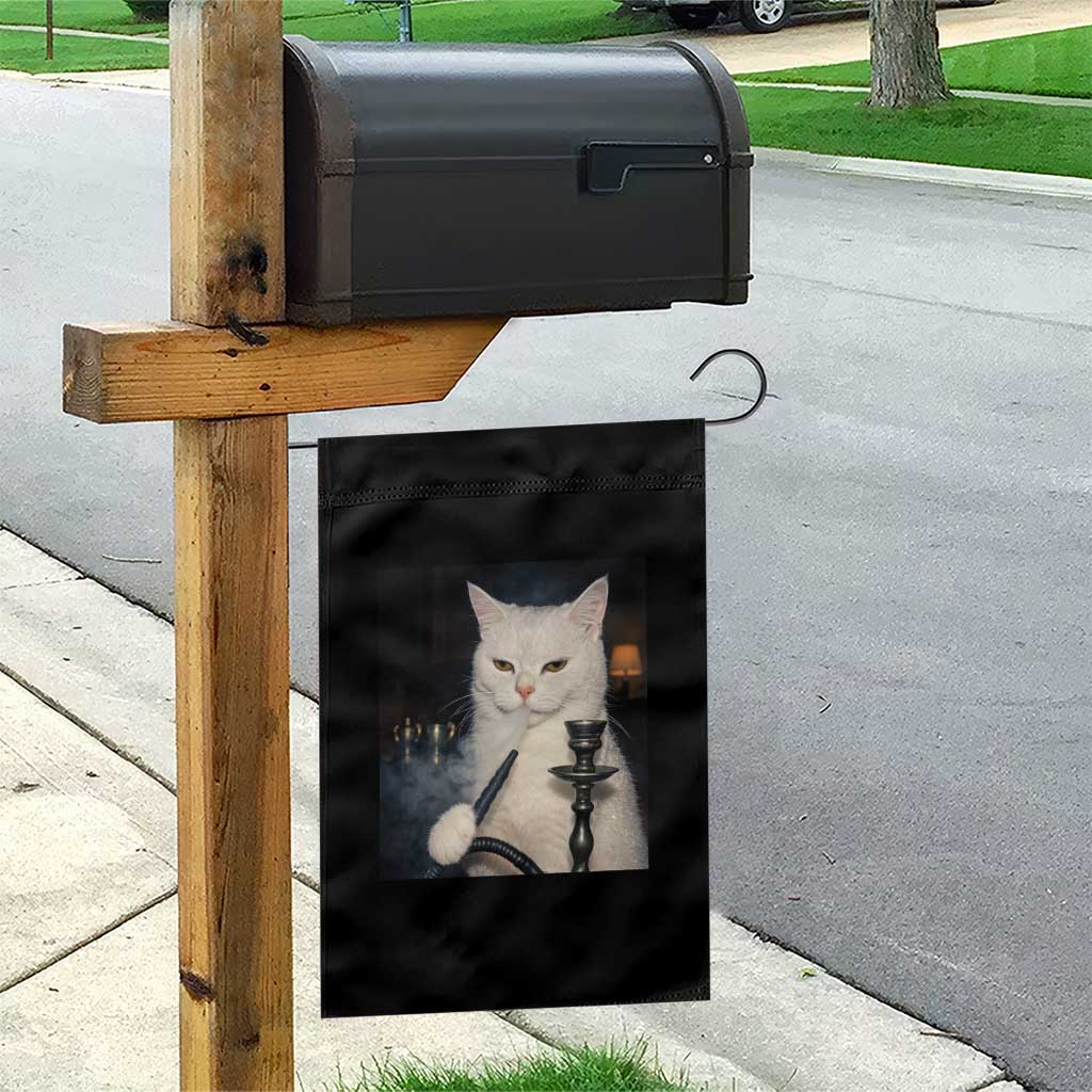 Funny Stoner Cat Garden Flag 420 Stoner Smoking Cat Cannabis Lover Meme TS14 Print Your Wear