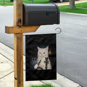 Funny Stoner Cat Garden Flag 420 Stoner Smoking Cat Cannabis Lover Meme TS14 Print Your Wear