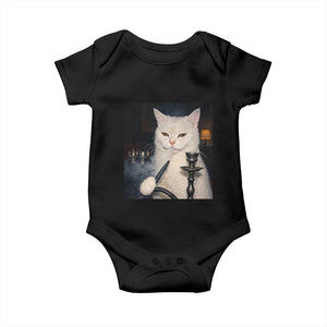 Funny Stoner Cat Baby Onesie 420 Stoner Smoking Cat Cannabis Lover Meme TS14 Black Print Your Wear