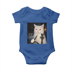 Funny Stoner Cat Baby Onesie 420 Stoner Smoking Cat Cannabis Lover Meme TS14 Royal Blue Print Your Wear