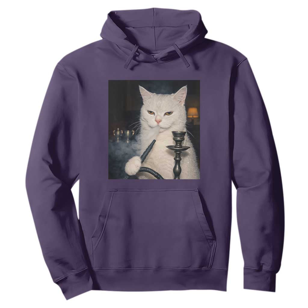 Funny Stoner Cat Hoodie 420 Stoner Smoking Cat Cannabis Lover Meme TS14 Purple Print Your Wear
