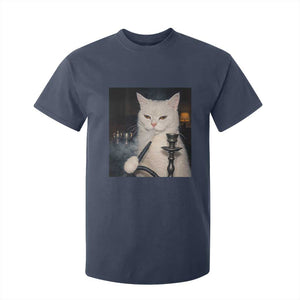 Funny Stoner Cat T Shirt For Kid 420 Stoner Smoking Cat Cannabis Lover Meme TS14 Navy Print Your Wear