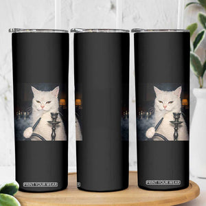 Funny Stoner Cat Skinny Tumbler 420 Stoner Smoking Cat Cannabis Lover Meme TS14 Print Your Wear