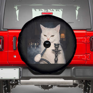 Funny Stoner Cat Spare Tire Cover 420 Stoner Smoking Cat Cannabis Lover Meme TS14 Black Print Your Wear