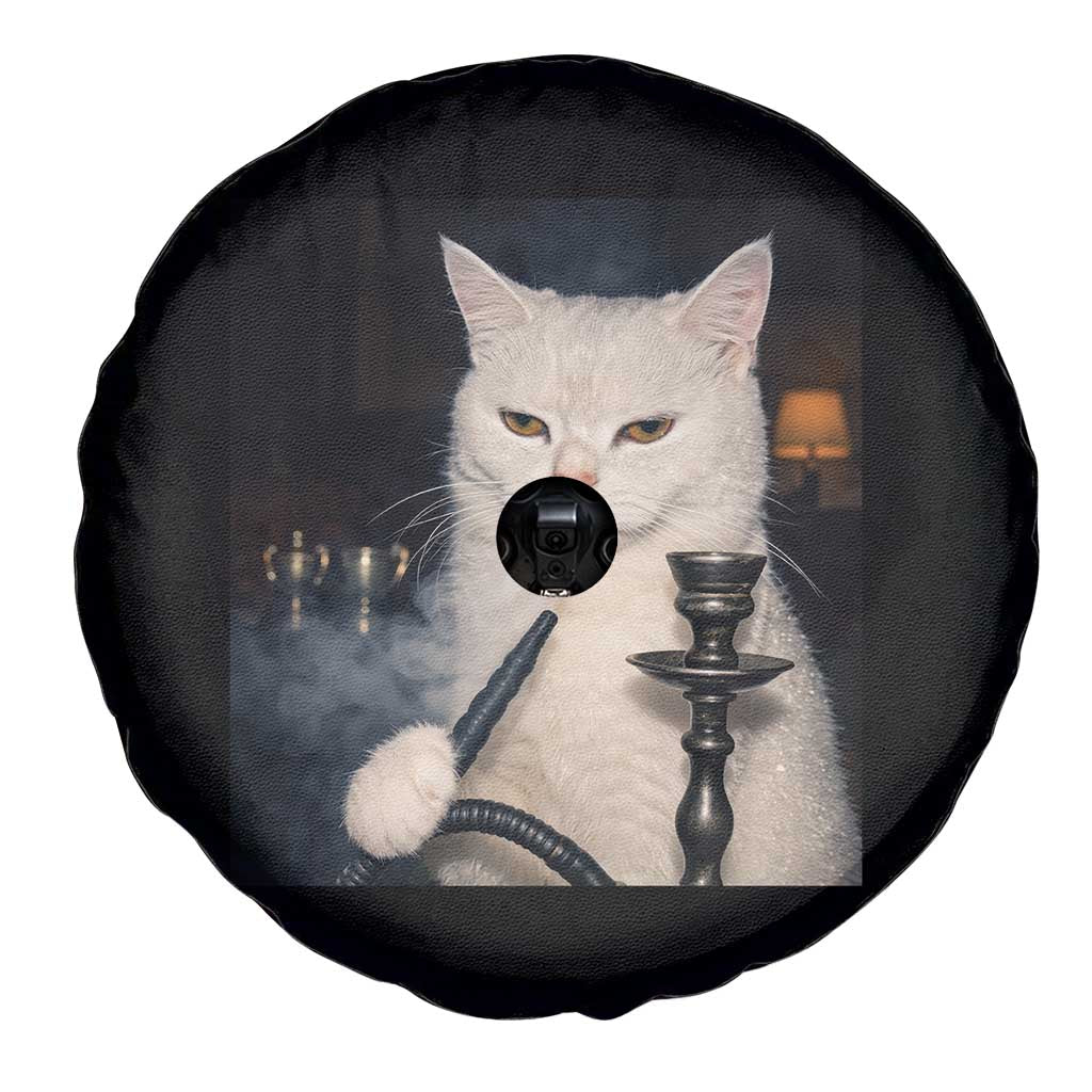 Funny Stoner Cat Spare Tire Cover 420 Stoner Smoking Cat Cannabis Lover Meme TS14 Print Your Wear