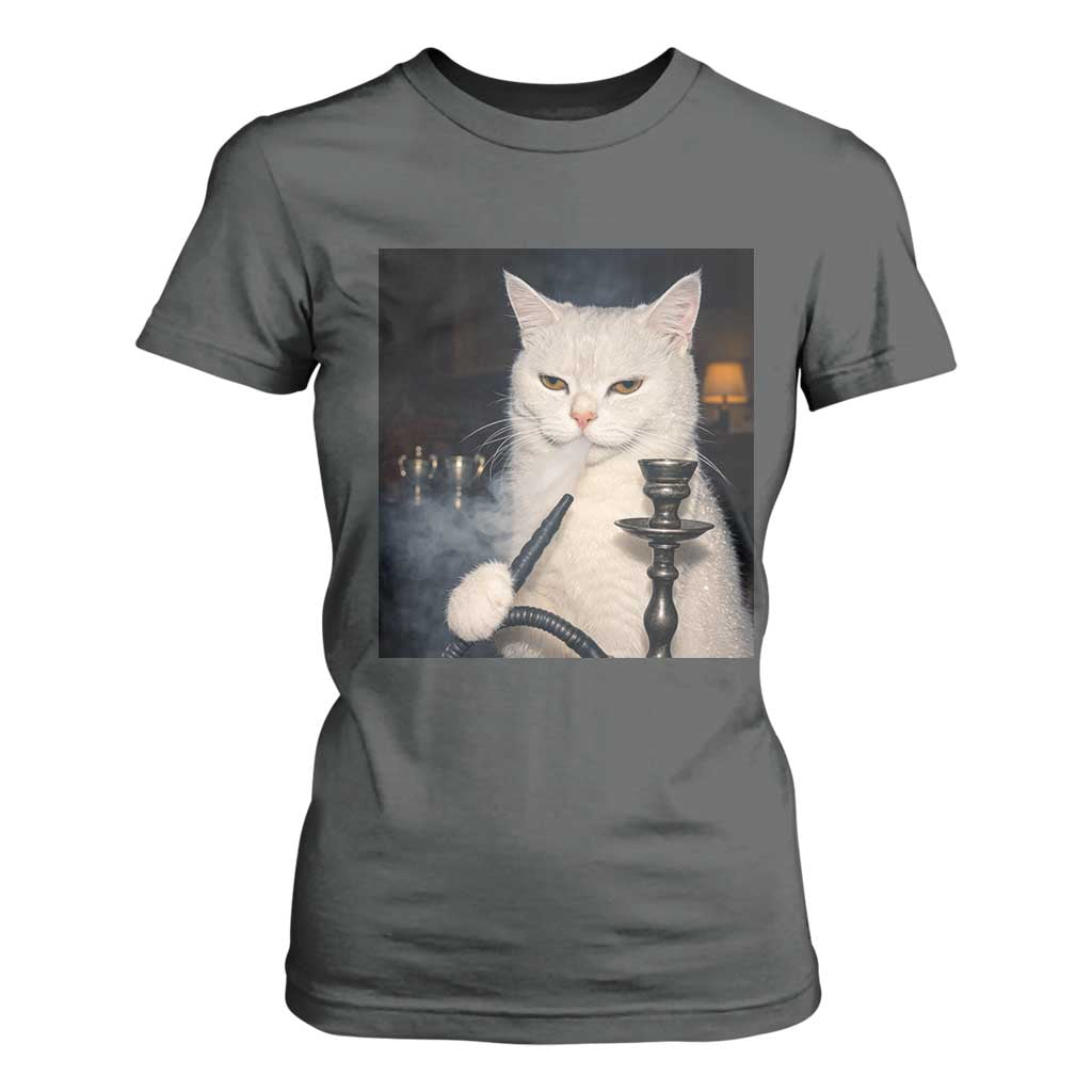 Funny Stoner Cat T Shirt For Women 420 Stoner Smoking Cat Cannabis Lover Meme TS14 Dark Heather Print Your Wear