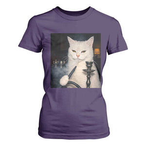 Funny Stoner Cat T Shirt For Women 420 Stoner Smoking Cat Cannabis Lover Meme TS14 Purple Print Your Wear