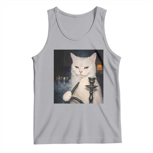 Funny Stoner Cat Tank Top 420 Stoner Smoking Cat Cannabis Lover Meme TS14 Athletic Heather Print Your Wear