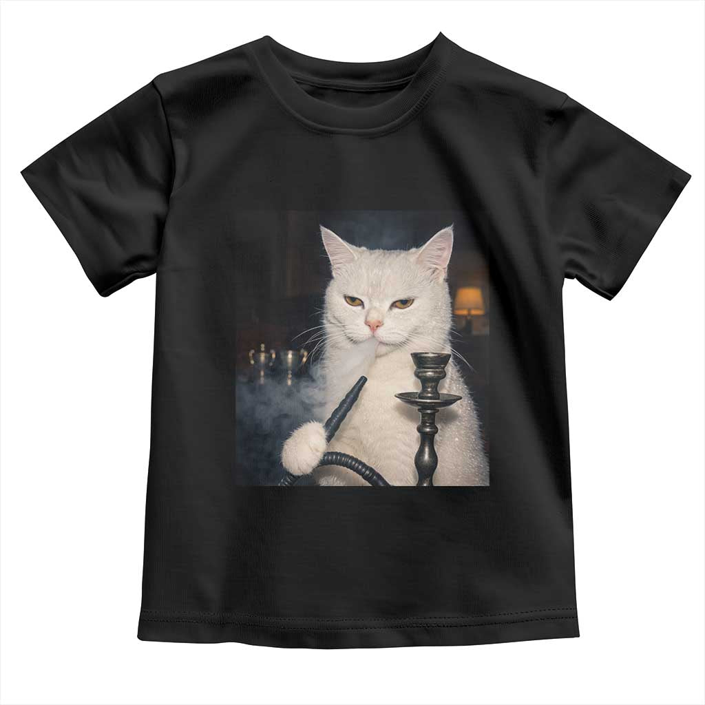 Funny Stoner Cat Toddler T Shirt 420 Stoner Smoking Cat Cannabis Lover Meme TS14 Black Print Your Wear