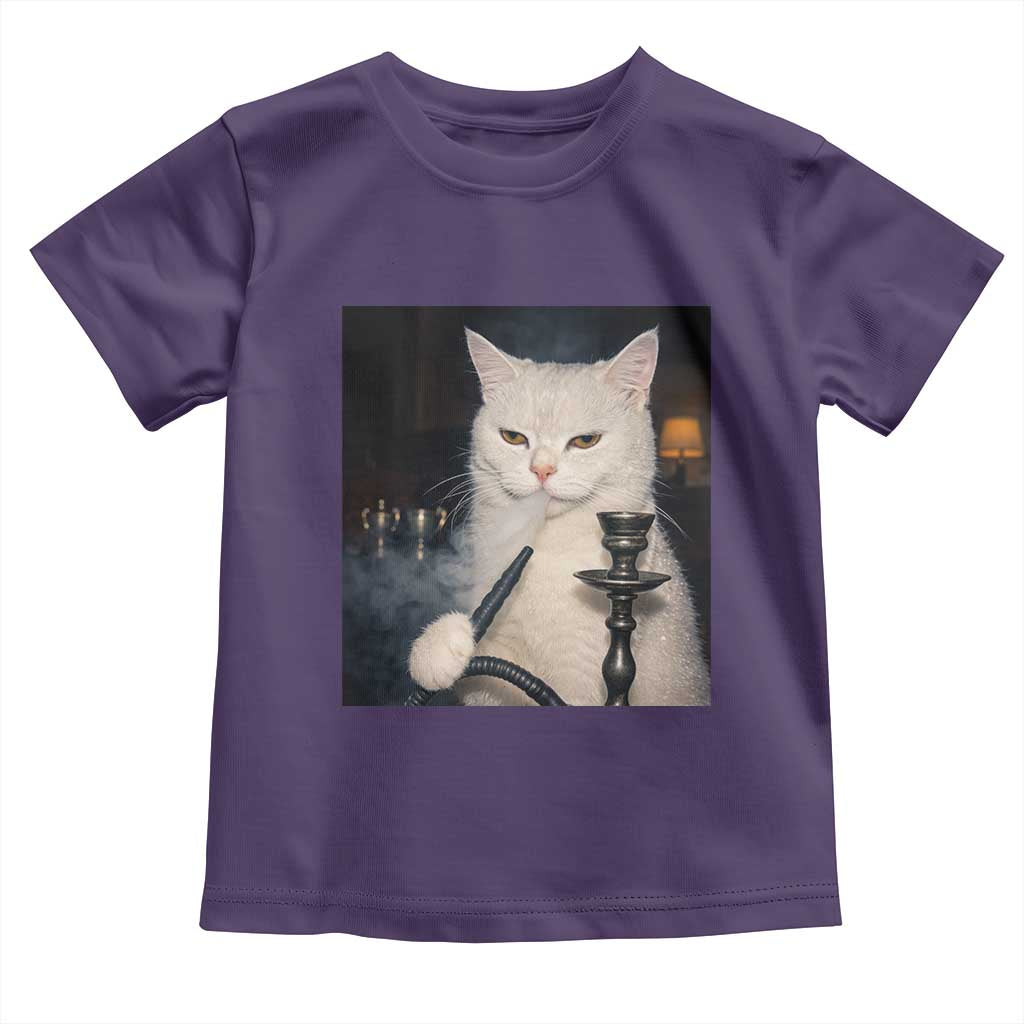 Funny Stoner Cat Toddler T Shirt 420 Stoner Smoking Cat Cannabis Lover Meme TS14 Purple Print Your Wear