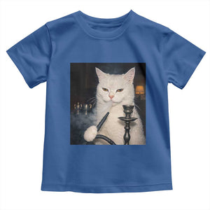 Funny Stoner Cat Toddler T Shirt 420 Stoner Smoking Cat Cannabis Lover Meme TS14 Royal Blue Print Your Wear