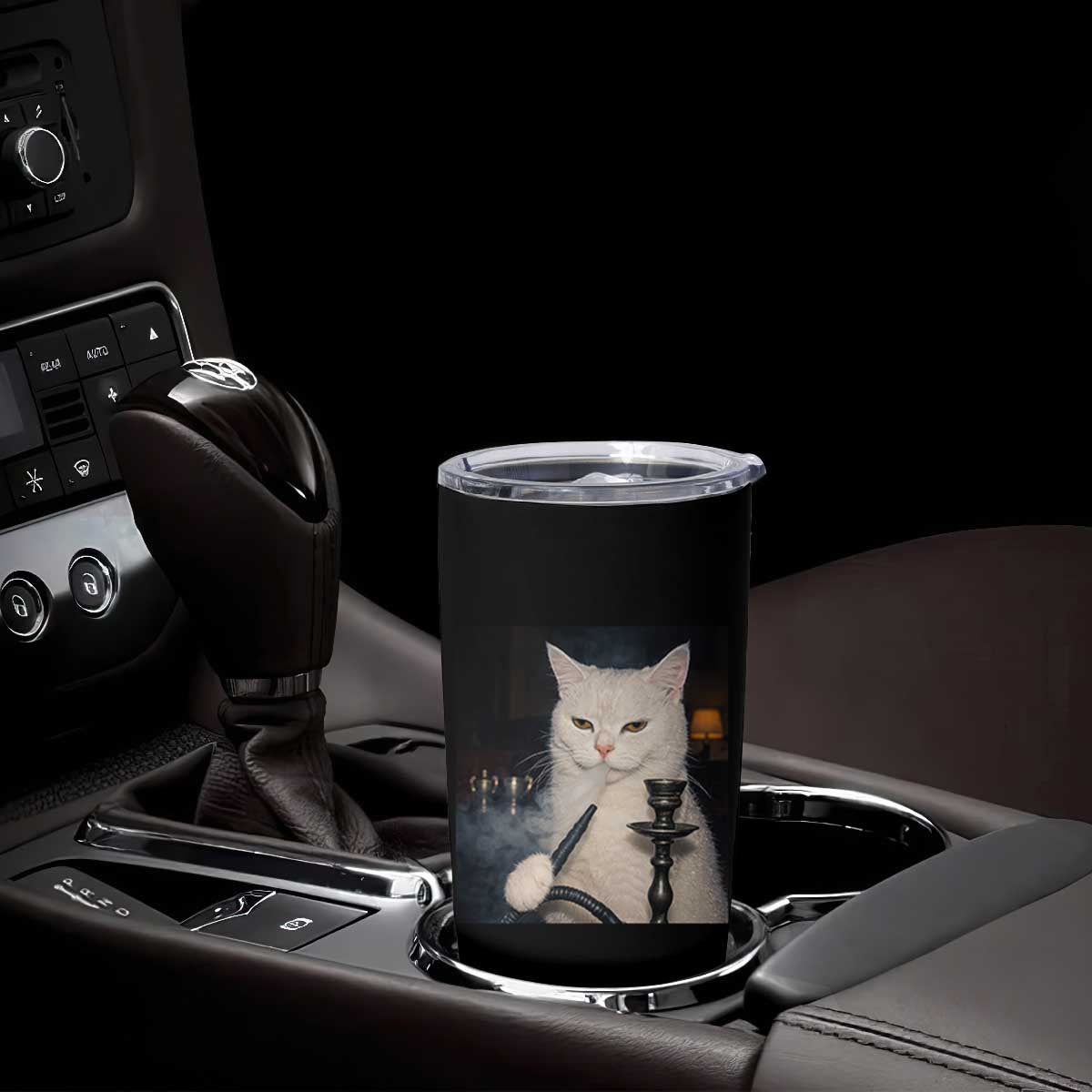 Funny Stoner Cat Tumbler Cup 420 Stoner Smoking Cat Cannabis Lover Meme TS14 Print Your Wear