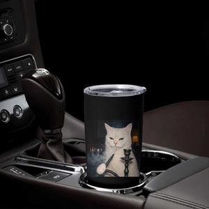 Funny Stoner Cat Tumbler Cup 420 Stoner Smoking Cat Cannabis Lover Meme TS14 Print Your Wear