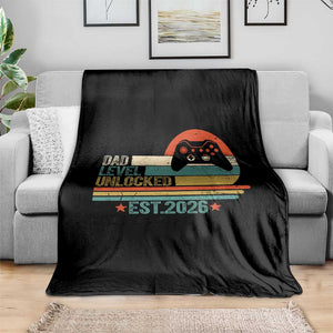 Dad Level Unlocked Throw Blanket Funny New Dad Gaming Gamer 2026 TS14 Print Your Wear