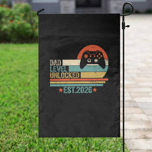 Dad Level Unlocked Garden Flag Funny New Dad Gaming Gamer 2026 TS14 Print Your Wear