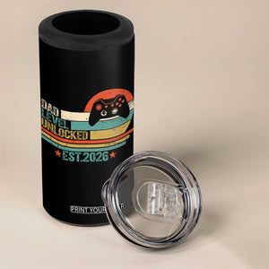 Dad Level Unlocked 4 in 1 Can Cooler Tumbler Funny New Dad Gaming Gamer 2026 TS14 Print Your Wear