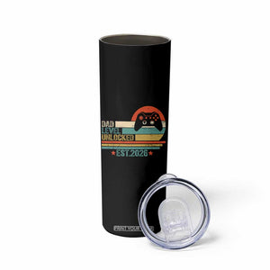 Dad Level Unlocked Skinny Tumbler Funny New Dad Gaming Gamer 2026 TS14 Print Your Wear