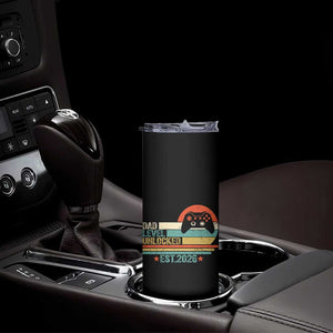 Dad Level Unlocked Skinny Tumbler Funny New Dad Gaming Gamer 2026 TS14 Print Your Wear