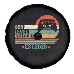 Dad Level Unlocked Spare Tire Cover Funny New Dad Gaming Gamer 2026 TS14 Print Your Wear