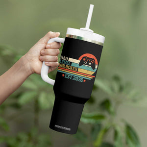 Dad Level Unlocked Tumbler With Handle Funny New Dad Gaming Gamer 2026 TS14 Print Your Wear
