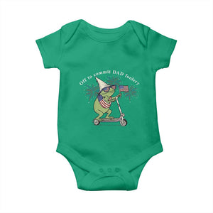 New Dad Frog 4th of July Baby Onesie Off to Commit Dad Foolery TS14 Irish Green Print Your Wear