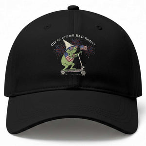 New Dad Frog 4th of July Baseball Cap Off to Commit Dad Foolery