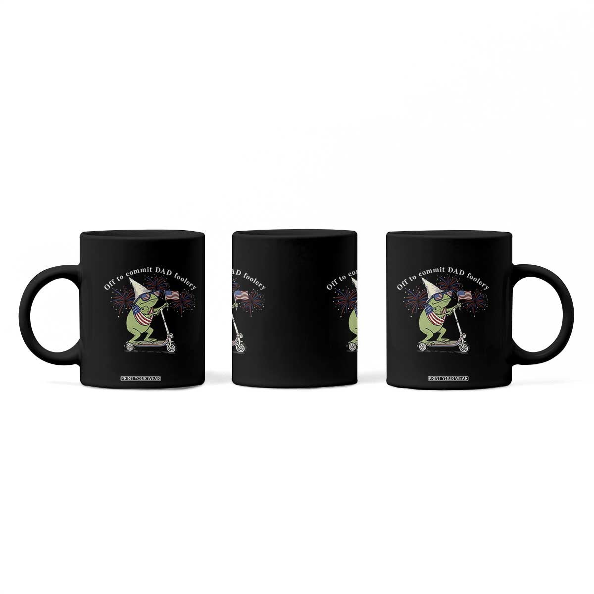 New Dad Frog 4th of July Coffee Mug Off to Commit Dad Foolery