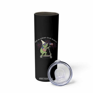 New Dad Frog 4th of July Skinny Tumbler Off to Commit Dad Foolery TS14 Print Your Wear