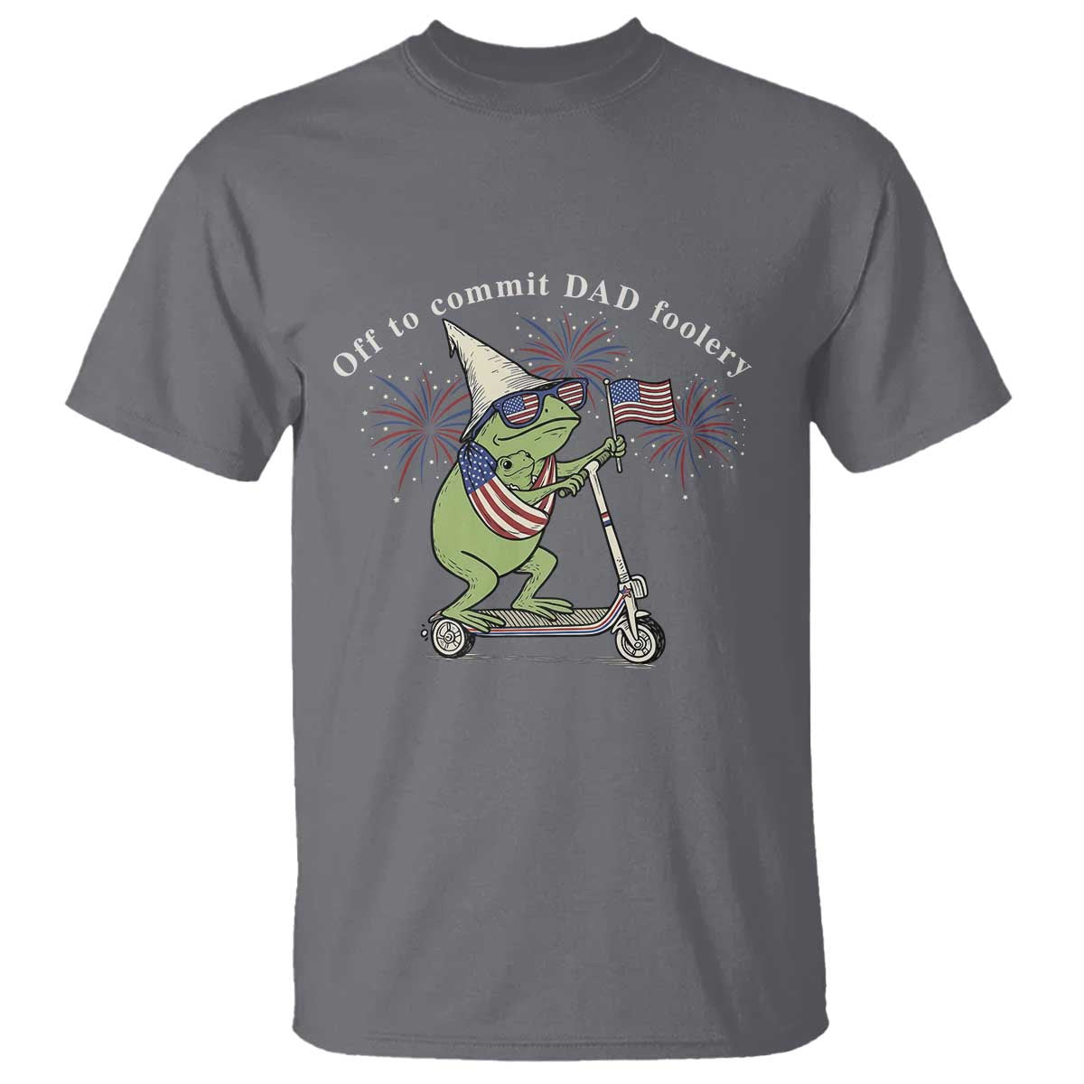 New Dad Frog 4th of July T Shirt Off to Commit Dad Foolery