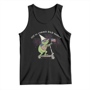 New Dad Frog 4th of July Tank Top Off to Commit Dad Foolery
