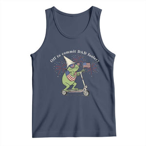 New Dad Frog 4th of July Tank Top Off to Commit Dad Foolery