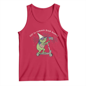 New Dad Frog 4th of July Tank Top Off to Commit Dad Foolery