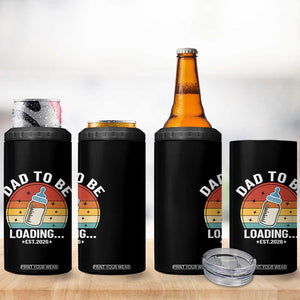 Dad to Be 2026 4 in 1 Can Cooler Tumbler Funny Pregnancy Announcement Gift TS14 Print Your Wear
