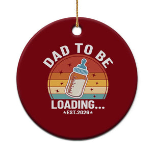 Dad to Be 2026 Ceramic Ornament Funny Pregnancy Announcement Gift TS14 1pc Red Print Your Wear