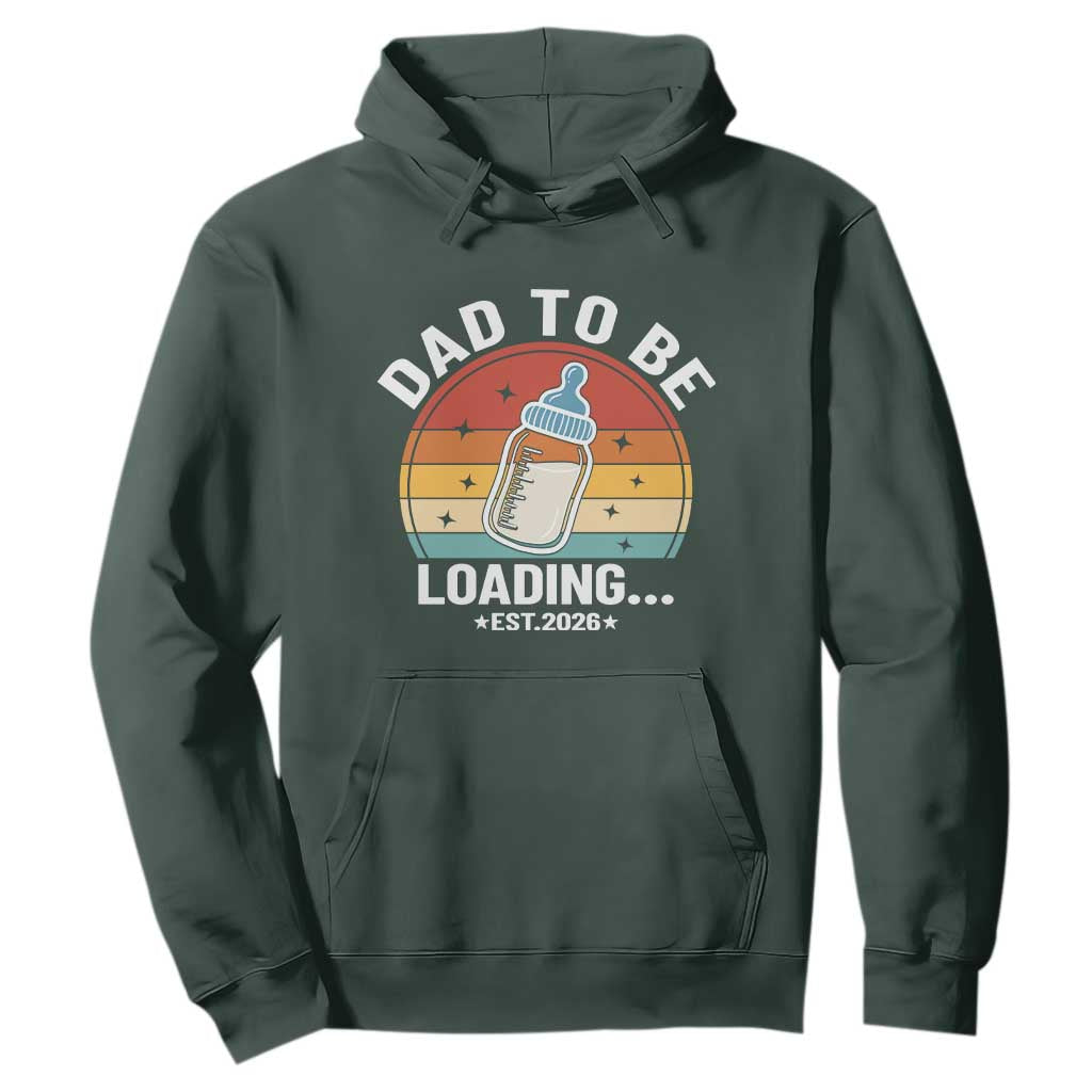 Dad to Be 2026 Hoodie Funny Pregnancy Announcement Gift TS14 Dark Forest Green Print Your Wear