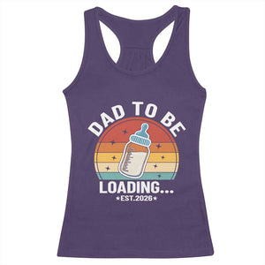 Dad to Be 2026 Racerback Tank Top Funny Pregnancy Announcement Gift TS14 Purple Print Your Wear