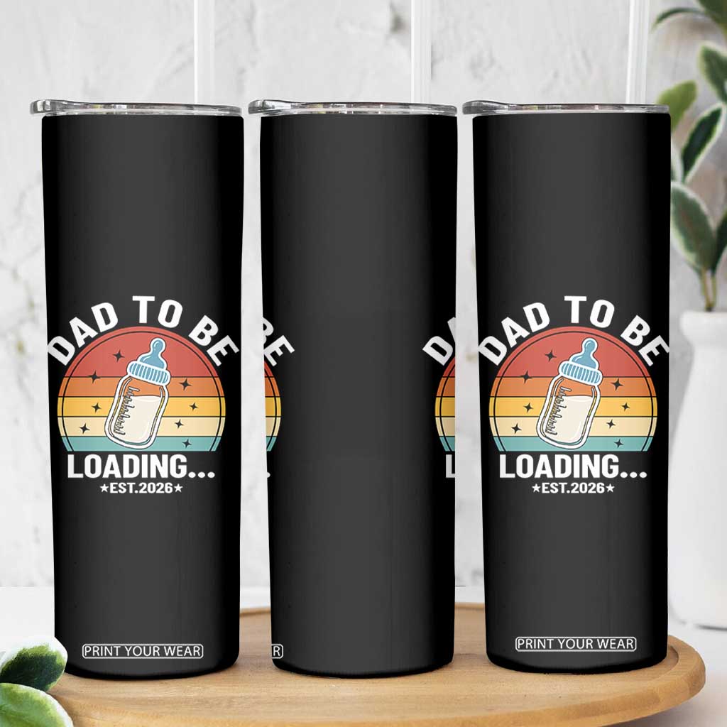 Dad to Be 2026 Skinny Tumbler Funny Pregnancy Announcement Gift