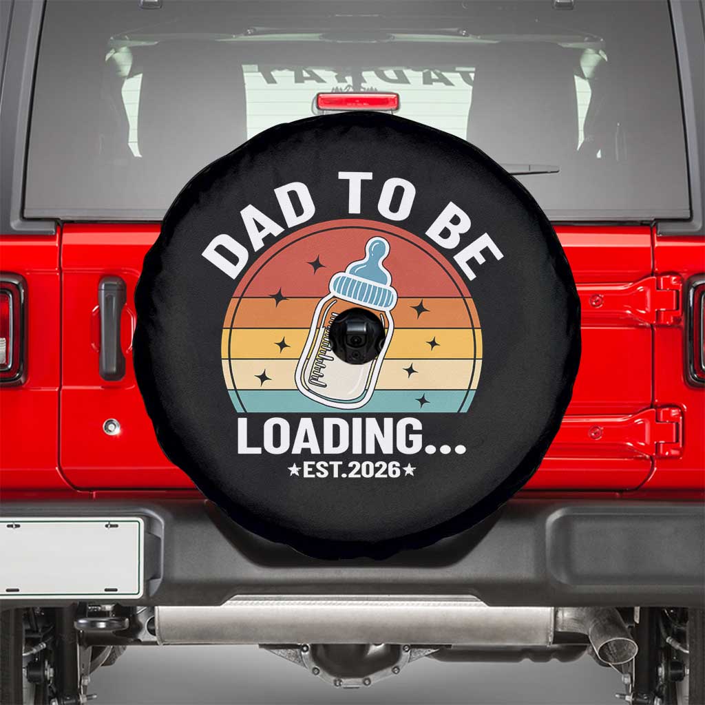 Dad to Be 2026 Spare Tire Cover Funny Pregnancy Announcement Gift TS14 Black Print Your Wear