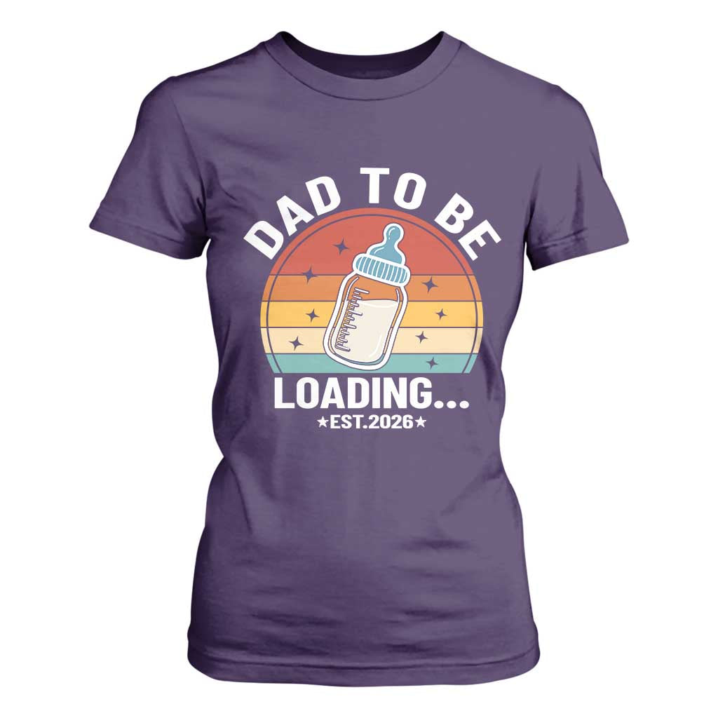 Dad to Be 2026 T Shirt For Women Funny Pregnancy Announcement Gift TS14 Purple Print Your Wear