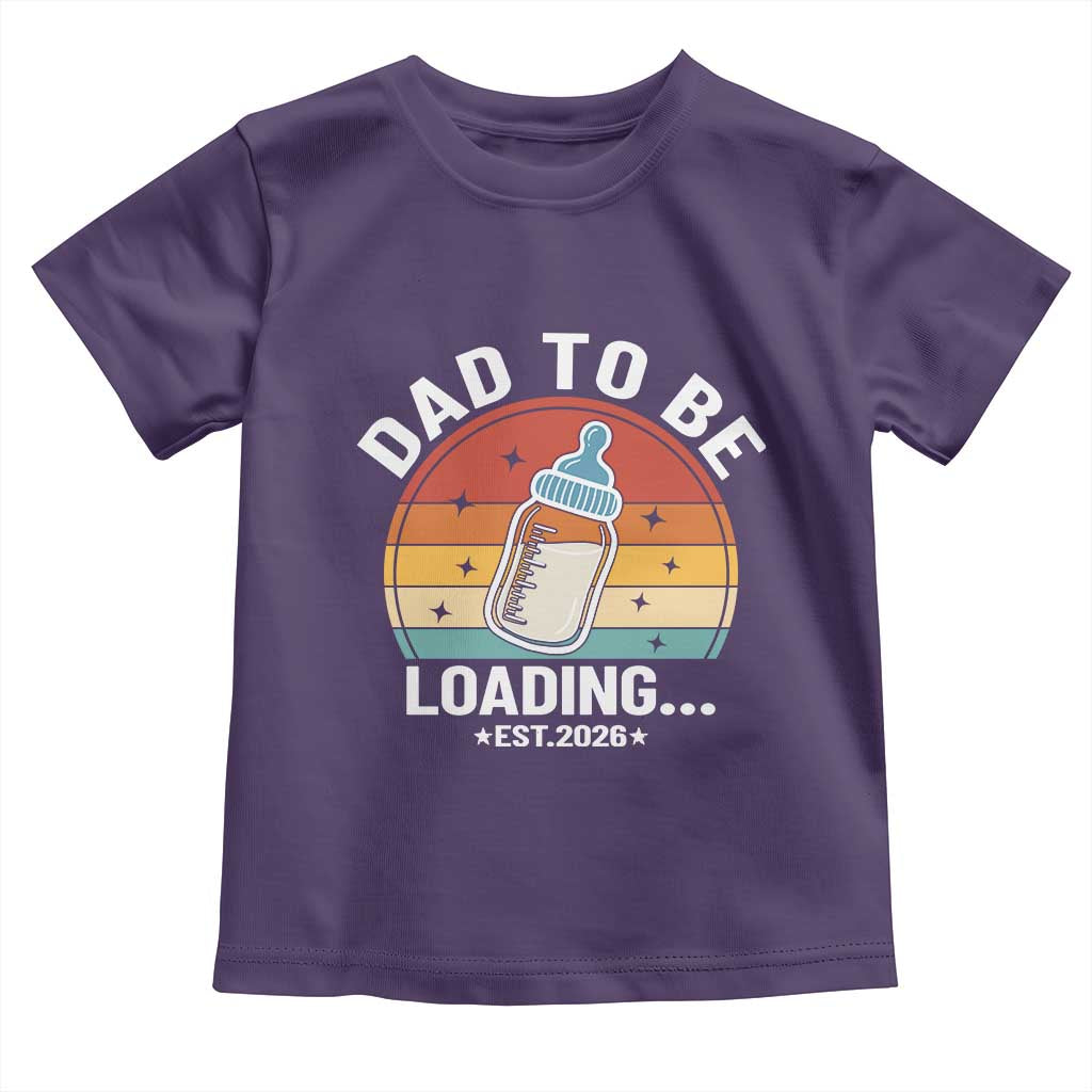 Dad to Be 2026 Toddler T Shirt Funny Pregnancy Announcement Gift TS14 Purple Print Your Wear