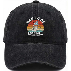 Dad to Be 2026 Washed Cotton Baseball Cap Funny Pregnancy Announcement Gift