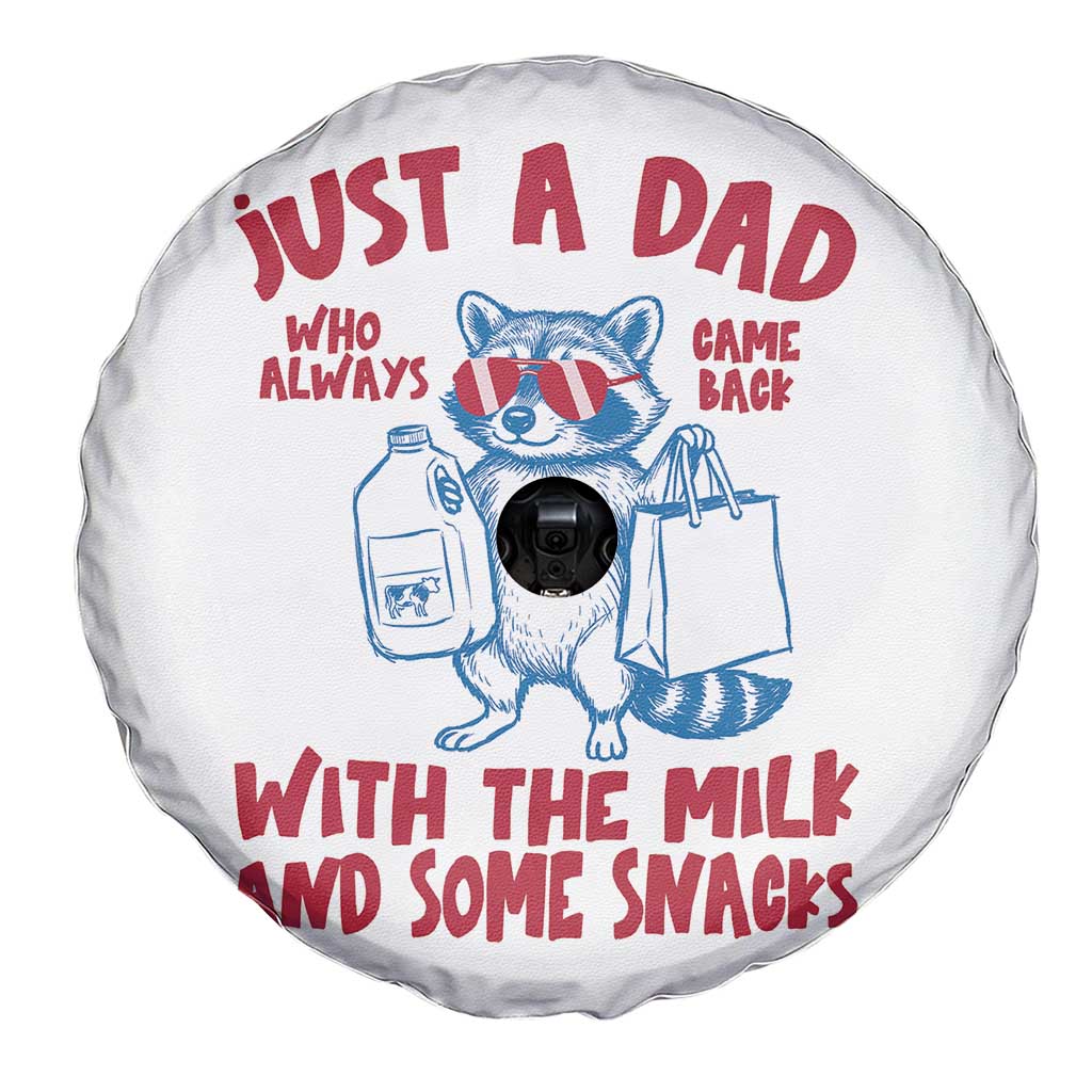 Just Dad Who Always Came Back With The Milk Spare Tire Cover Funny Raccoon Dad TS14 Print Your Wear