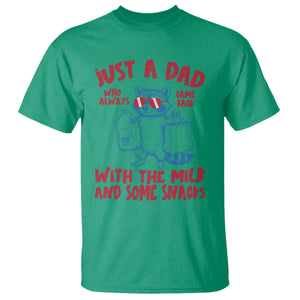 Just Dad Who Always Came Back With The Milk T Shirt Funny Raccoon Dad TS14 Irish Green Print Your Wear