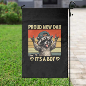 Proud New Dad It's A Boy Garden Flag Funny Raccoon Humor Father's Day TS14 Print Your Wear