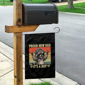Proud New Dad It's A Boy Garden Flag Funny Raccoon Humor Father's Day TS14 Print Your Wear