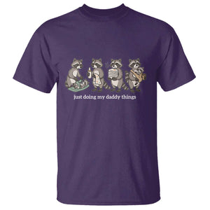 Funny Raccoon Dad T Shirt Just Doing My Daddy Things